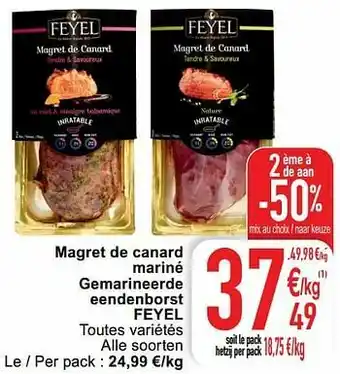 Cora Magret de canard mariné gemarineerde eendenborst feyel aanbieding