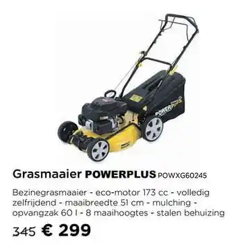 Molecule Grasmaaier powerplus powxg60245 aanbieding