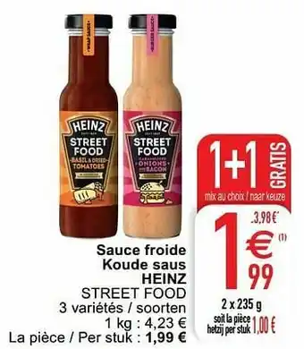 Cora Sauce froide koude saus heinz street food aanbieding