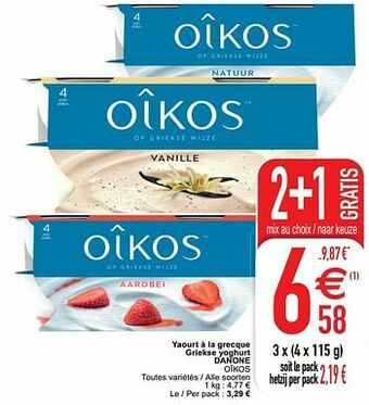 Cora Yaourt à la grecque griekse yoghurt danone oîkos aanbieding