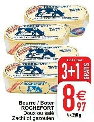 Cora Beurre - boter rochefort aanbieding