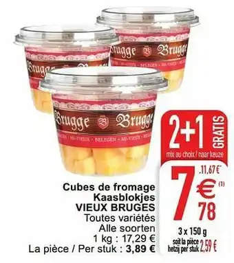 Cora Cubes de fromage kaasblokjes vieux bruges aanbieding