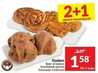 Koeken boter of rozijnen