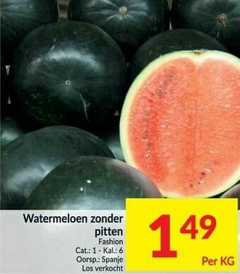 Intermarché Watermeloen zonder pitten aanbieding