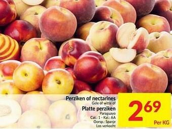Perziken of nectarines gele of witte of platte perziken paraguayo