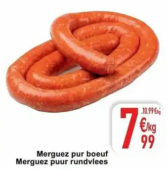 Cora Merguez pur boeuf merguez puur rundvlees aanbieding