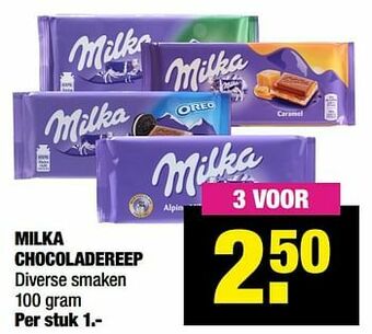 Big Bazar Milka chocoladereep aanbieding