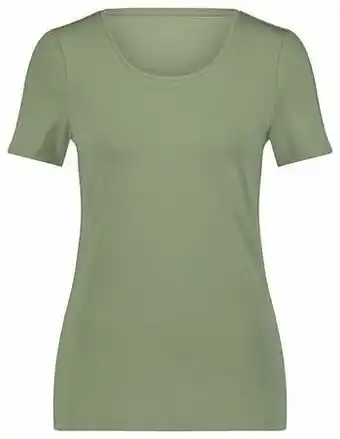 HEMA HEMA Dames Basic T-shirt Lichtgroen (lichtgroen) aanbieding