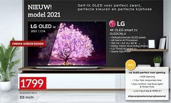 Selexion Lg 4k oled smart tv oled55c16la aanbieding