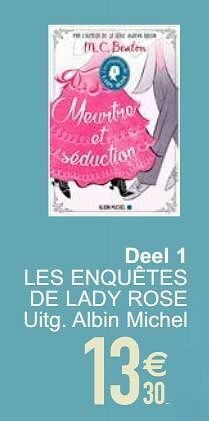 Cora Tome 1 les enquêtes de lady rose aanbieding