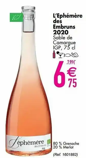 L`ephémère des embruns 2020 sable de camargue igp