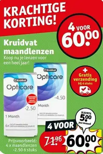 Kruidvat Maandlenzen -2.50 aanbieding
