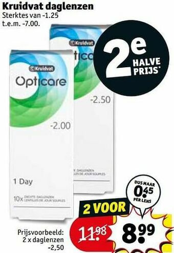 Kruidvat Daglenzen -2,50 aanbieding