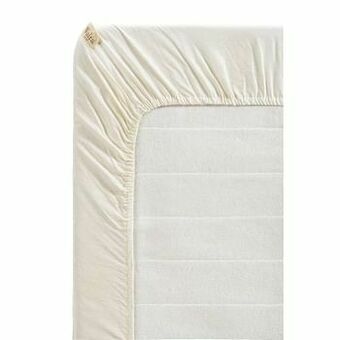 Leen Bakker Walra hoeslaken Remade - off-white - 140x200 cm - Leen Bakker aanbieding