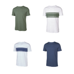 ALDI T-shirts voor heren, 2 st. aanbieding
