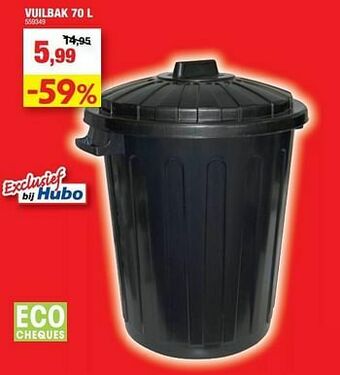 Hubo Vuilbak aanbieding