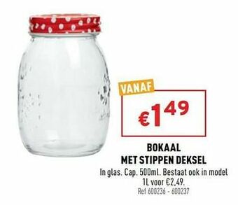 Trafic Bokaal met stippen deksel aanbieding