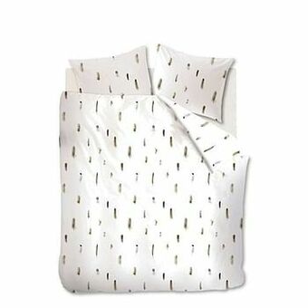 Leen Bakker Marjolein Bastin dekbedovertrek Veder - wit - 200x200/220 cm - Leen Bakker aanbieding
