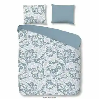 Leen Bakker Descanso dekbedovertrek Birza - blauw - 140x200/220 cm - Leen Bakker aanbieding