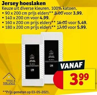 Kruidvat Jersey hoeslaken aanbieding