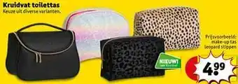 Make-up tas leopard stippen