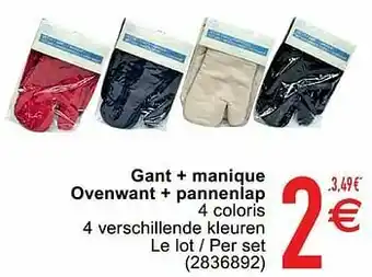 Gant + manique ovenwant + pannenlap