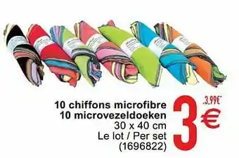 Cora 10 chiffons microfibre 10 microvezeldoeken aanbieding