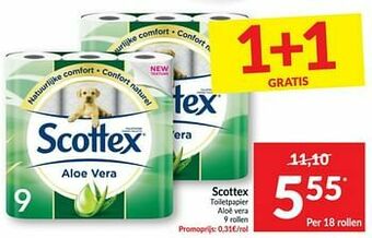 Intermarché Scottex toiletpapier aloé vera aanbieding