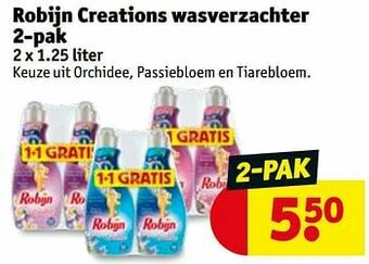 Kruidvat Robijn creations wasverzachter aanbieding
