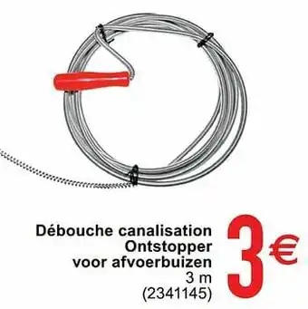 Débouche canalisation ontstopper voor afvoerbuizen