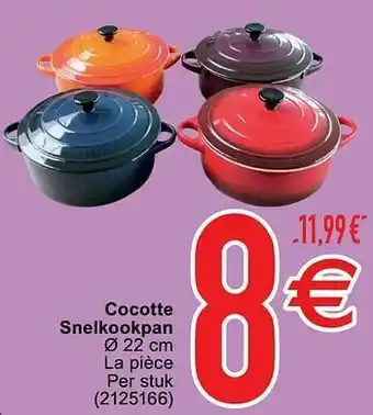 Cora Cocotte snelkookpan aanbieding