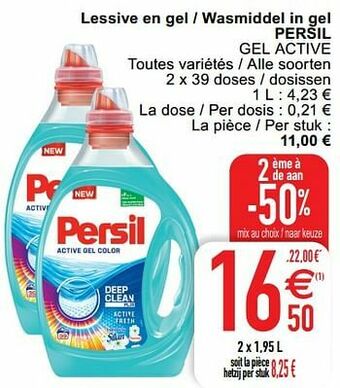 Cora Lessive en gel - wasmiddel in gel persil gel active aanbieding