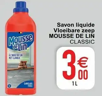 Savon liquide vloeibare zeep mousse de lin classic