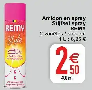 Amidon en spray stijfsel spray remy