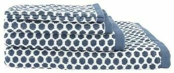 HEMA HEMA Handdoek - Zware Kwaliteit - Gestipt Denim (denim) aanbieding