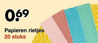 Papieren rietjes