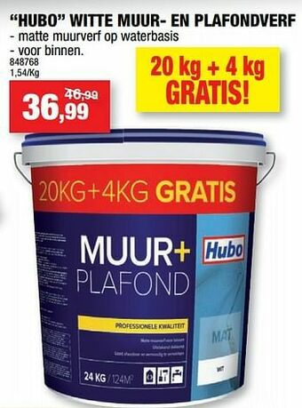 Hubo Hubo witte muur- en plafondverf aanbieding