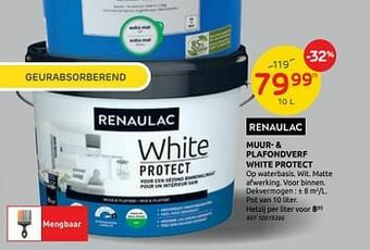 Brico Muur- + plafondverf white protect aanbieding