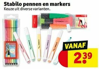 Kruidvat Stabilo pennen en markers aanbieding