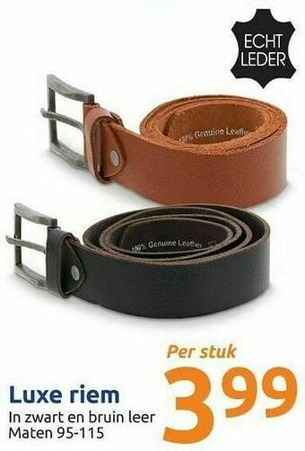 Action Luxe riem aanbieding