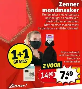 Multifunctionele bandana + mondmasker