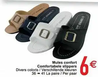 Cora Mules confort comfortabele slippers aanbieding