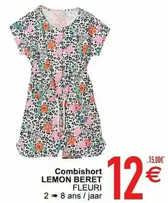 Cora Combishort lemon beret fleuri aanbieding