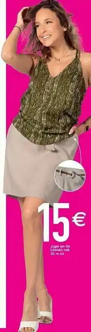 Cora Jupe en lin linnen rok aanbieding