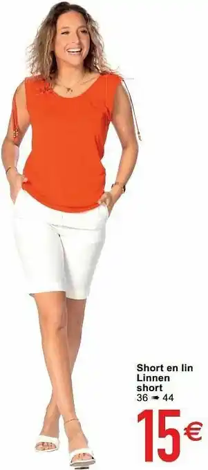 Cora Short en lin linnen short aanbieding