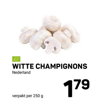 Witte Champignons Nederland verpakt per 250 g