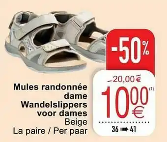 Cora Mules randonnée dame wandelslippers voor dames aanbieding