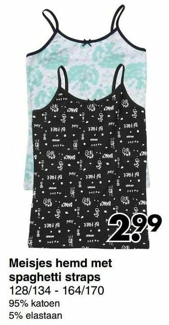 Meisjes hemd met spaghetti straps