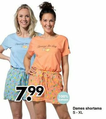 Wibra Dames shortama aanbieding