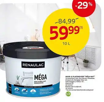 Brico Renaulac Muur- & Plafondverf aanbieding